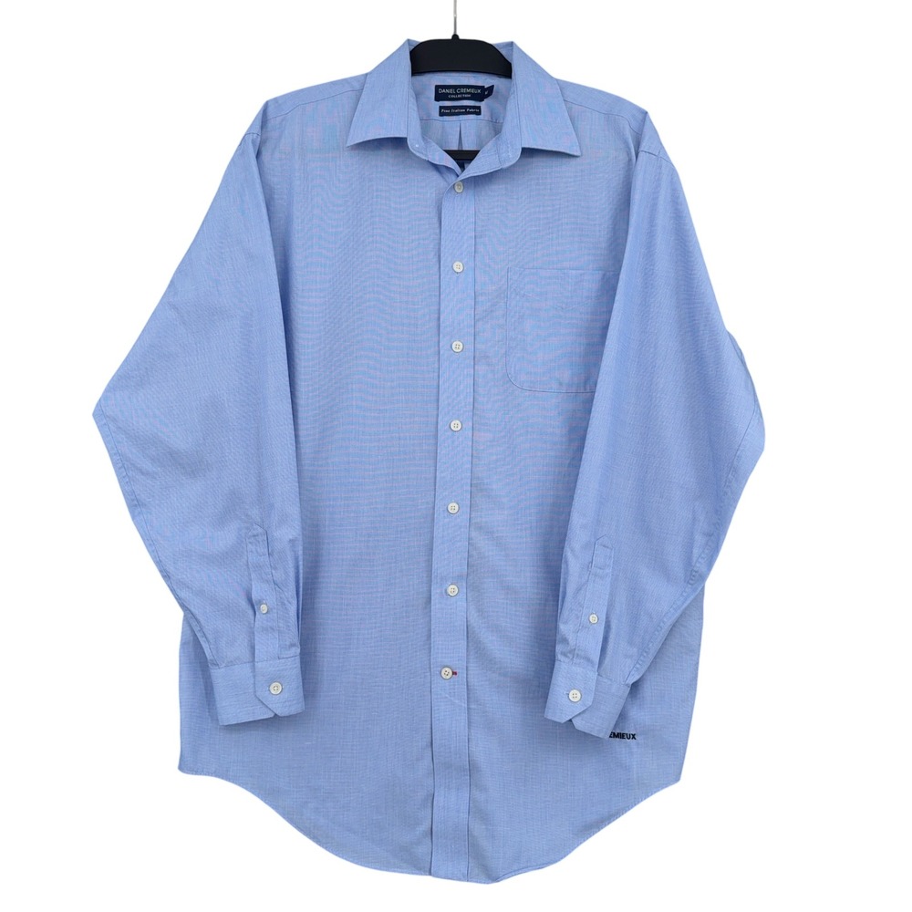 Daniel Cremieux Collection Button Front Mens M Cotton Blue